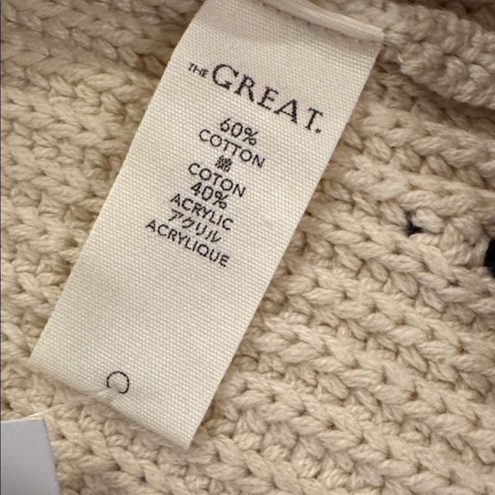 The Great. NWT The Horse Lodge Cardigan Open cardigan with horse motif - Picture 8 of 12